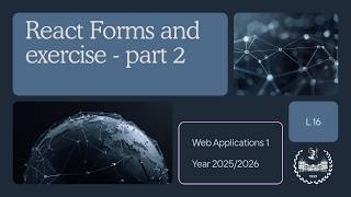 WA1-2026-L16: React Forms and exercise - part 2 screenshot 2