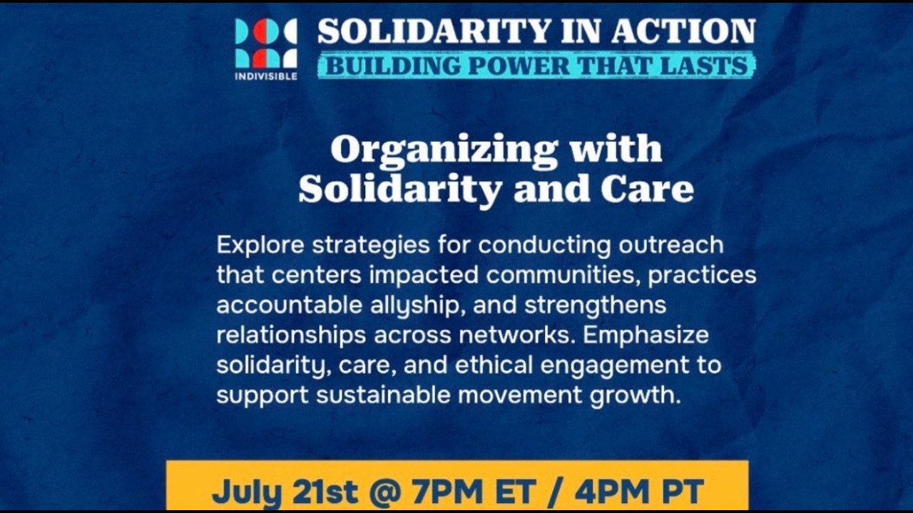 Organizing With Solidarity and Care
