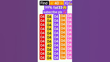 find the oDD number 40 #iqtest #puzzle #geniusmindset #mathstricks #mathpuzzle #moyivation