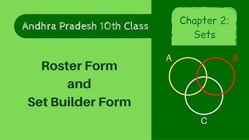Chapter 2 - Sets [ Roster Form and Set Builder Form ] | AP 10th Class Mathematics