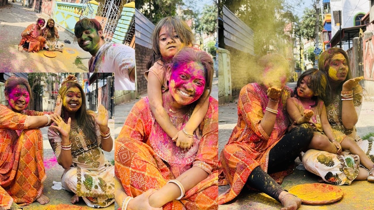 হলি উপলক্ষ্যে মা রান্না করলো জামাইকে খাওয়াতে খিচুড়ি 👇লিটিলGold এর চরম হলি খেলা🍱