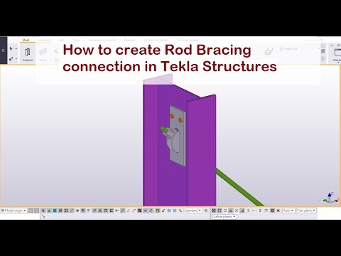how to create Rod Bracing connection in Tekla Structures