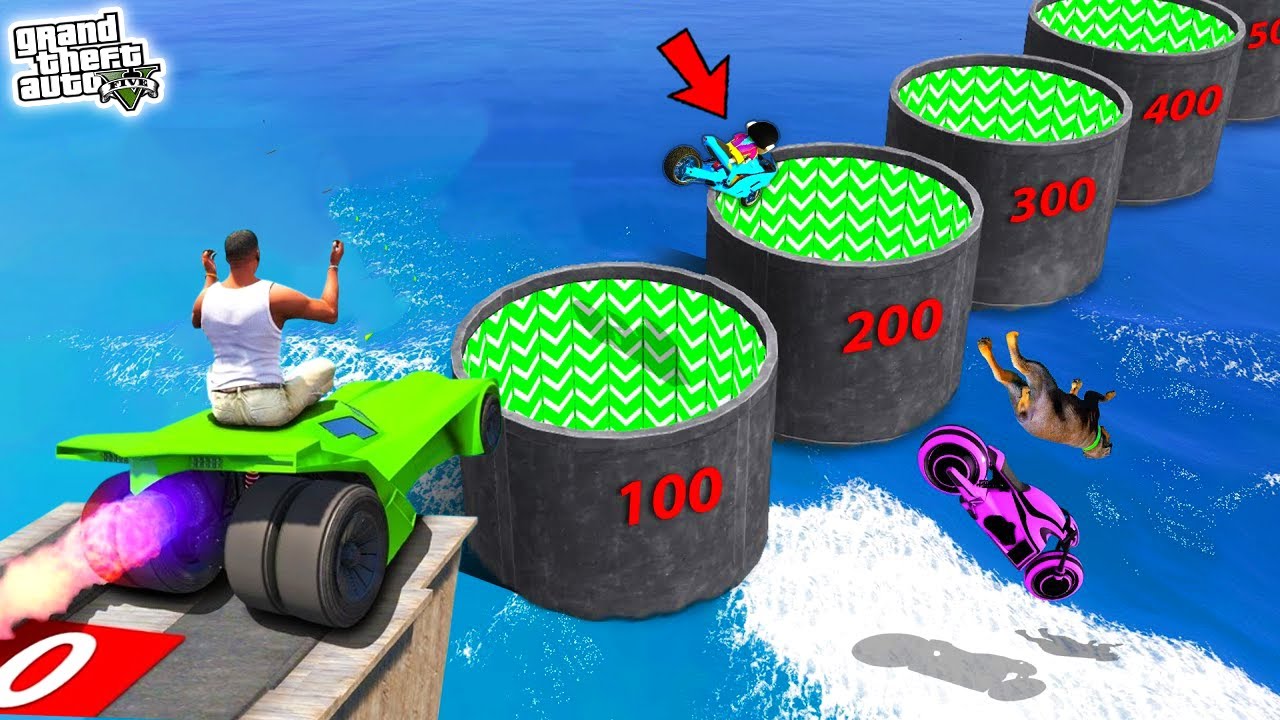 SHINCHAN AND FRANKLIN TRIED IMPOSSIBLE SPEED BOOSTER POINTS RAMP ...
