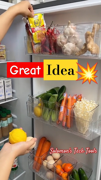 ✓ New Gadgets - The Space on the side door of the refrigerator can be doubled if used correctly