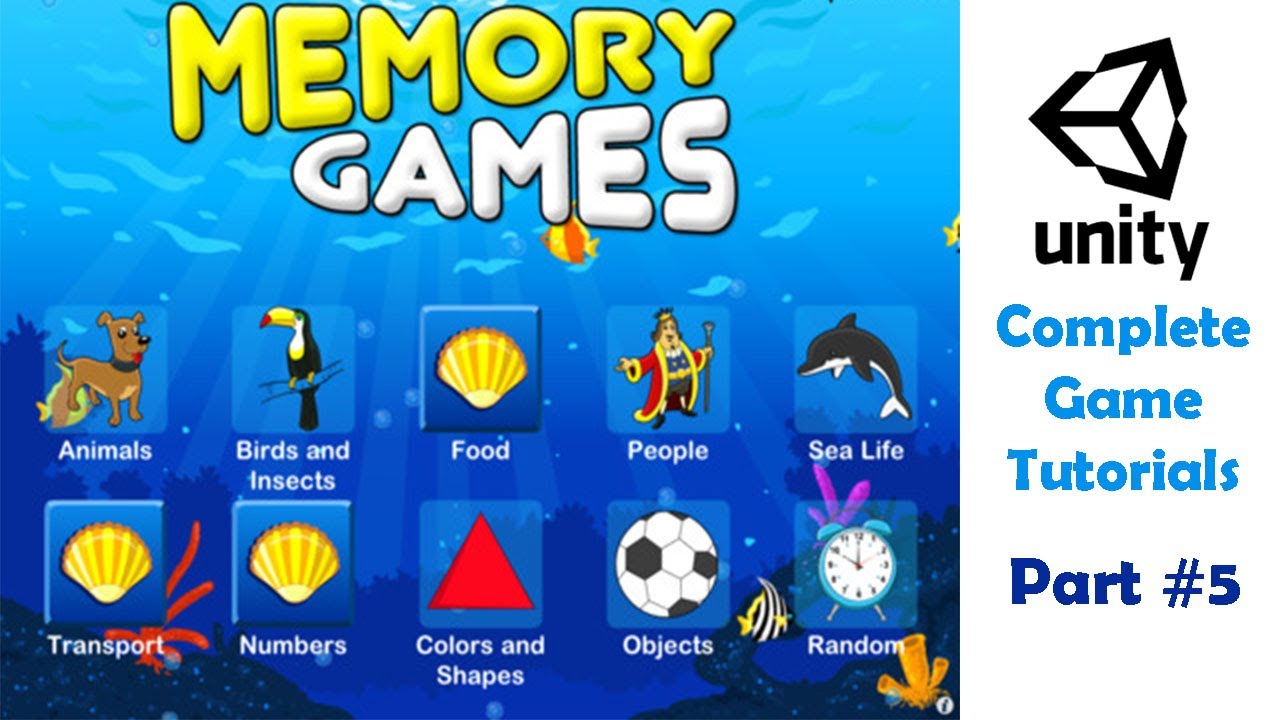 Memory Game Unity Part #5 | Brain Game - Picture Match | Unity Game ...