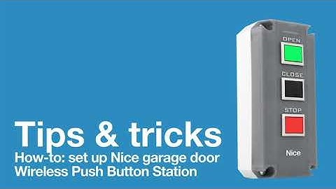How-To: Set up a Wireless Nice Garage Door Push Button Station