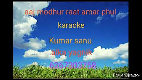 AAJ MODHUR RAAT AMAR PHUL SAJYA!!KARAOKE!!WITH FEMALE VOICE!! KUMAR SANU!!ALKA YAGNIK!!