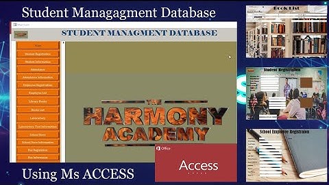 School Management Database Design Using MS ACCESS