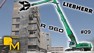 Building Demo by crane LIEBHERR R960 [#09] demolition high reach excavator DREAM MACHINES