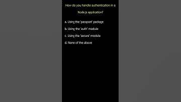 How do you handle authentication in a Node js application