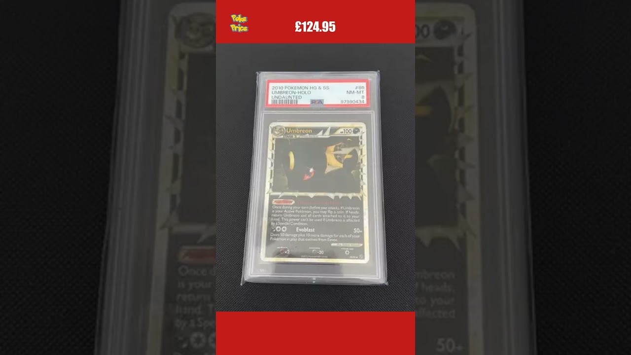 Pokemon Card PSA 8 - Umbreon Prime 86/90 - HGSS Undaunted Holo Rare