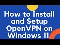 How to Install &amp; Setup OpenVPN on Windows 11