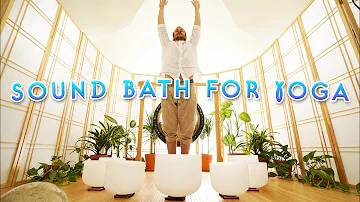 Yoga Sound Bath - Crystal Singing Bowl Notes in 30 Second Intervals | Yoga Music | Meditation Music