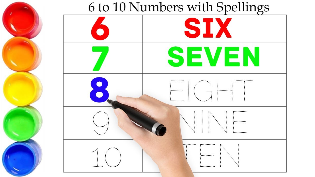 Six Pro Numbers Six Seven Eight, 123 numbers, learn to count, 1 to 100 counting, Rhymes ...
