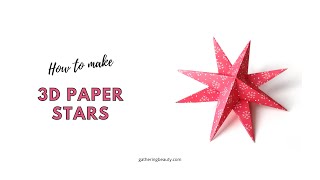 DIY 3D Paper Stars, Whenever I'm bored, I used to make thes…