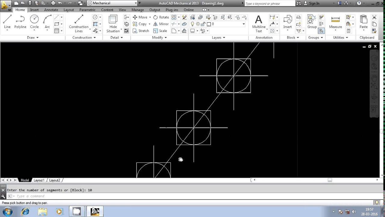 DIVIDE AND MEASURE COMMANDS IN AUTOCAD YouTube