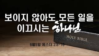 에스더2장8-18절 보이지 않아도 모든 일을 이끄시는 하나님