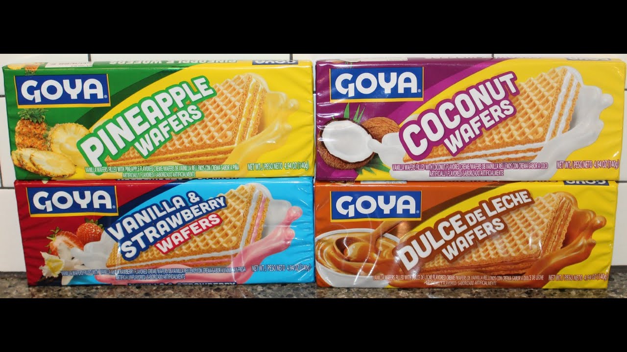GOYA Wafers Pineapple, Coconut, Vanilla & Strawberry and Dulce de