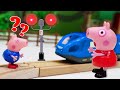 Пеппа и Джордж приехали на поезде в депо — Видео для детей про игрушки Свинка Пеппа на русском языке