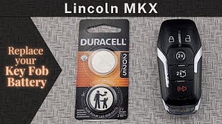 How to DIY Replace Change a Lincoln MKX 2016-2018 Key Remote Fob Battery