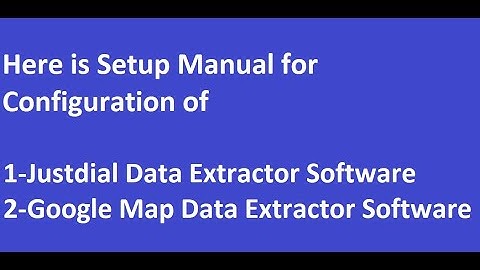 How to configure just dial data extractor software