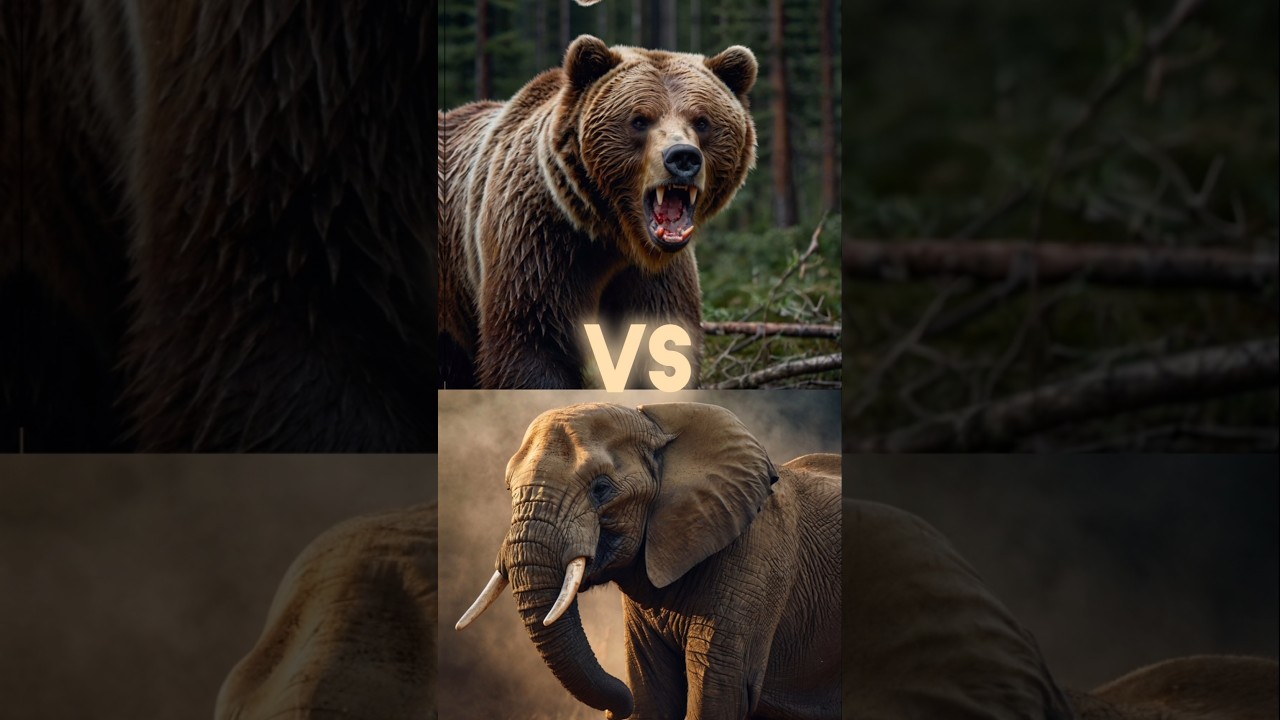 Elephant Crushes Grizzly Bear in Insane Battle 💥🩸