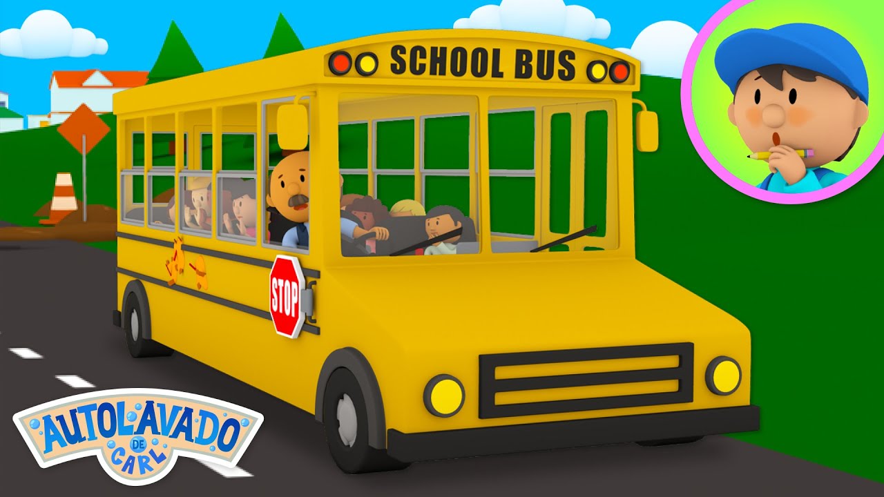El Autobús Escolar De Sully | El Autolavado de Carl | Caricatura Para Niños