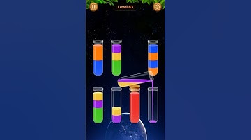 Water Sort Game Level - 83 Without Boosters | Puzzle Games #entertainment #puzzle #games