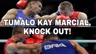 Ukrainian boxer na tumalo kay Marcial, pinatumba ng kalabang Brazilian. #middleweightboxing