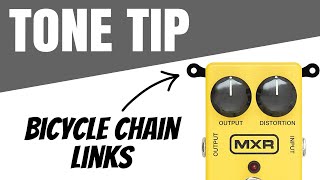 Pedalboard Tone Tip: Bike chain links for holding pedals
