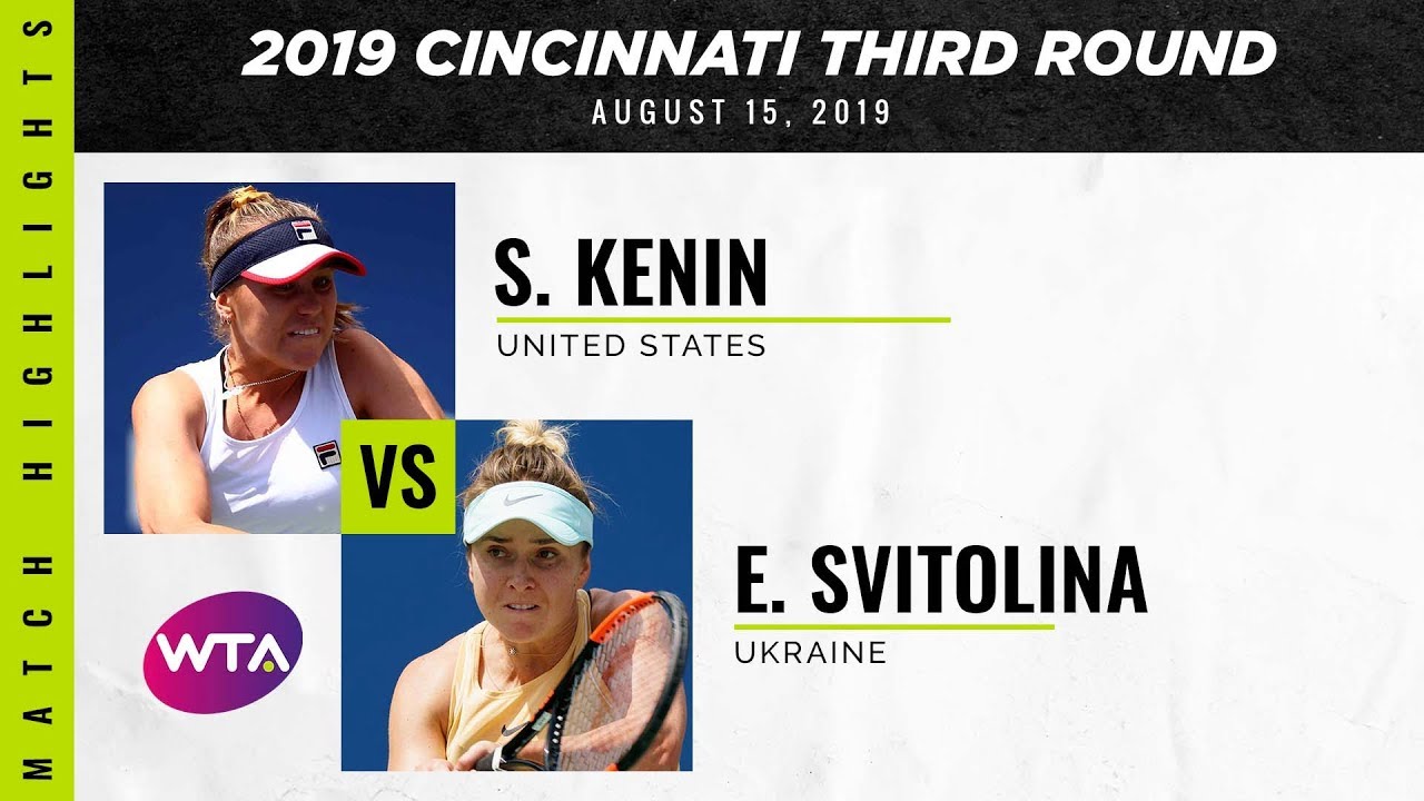 Sofia Kenin vs. Elina Svitolina | 2019 Western & Southern Open Third Round | WTA Highlights