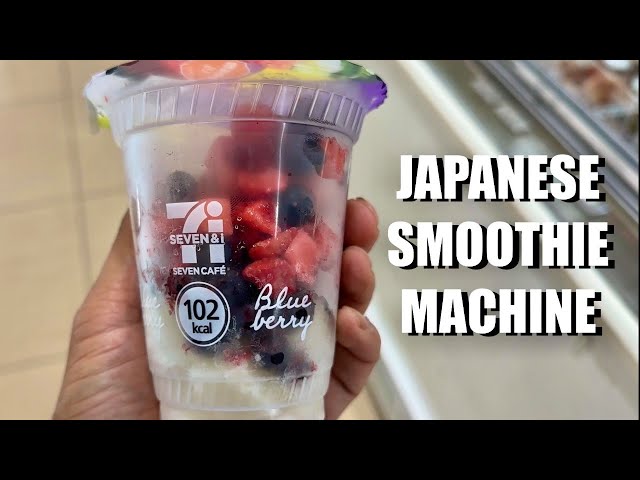 Japanese 7-Eleven Smoothie Machine Experience class=