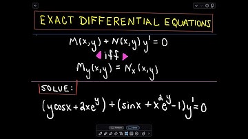 ❖ Exact Differential Equations ❖