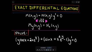 Exact Differential Equations