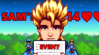 Stardew Valley 1.4  | Sam's 14 Heart Event |  The 14  Project