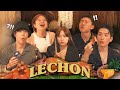 Koreans first time ever trying lechon in samal island davao 