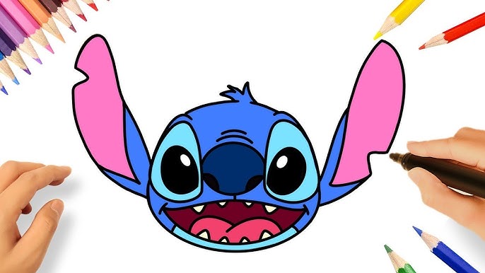 Coloriage Stitch triste. (Dessin Stitch)