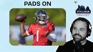 Cam Ward Throws 2 INTs in First Padded Practice  + Will Levis Says He’s a Top 32 QB