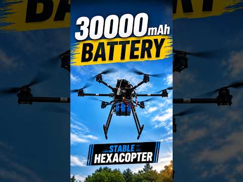 Testing a heavy-duty hexacopter with a massive 30000mAh battery weighing around 2.8 kg.