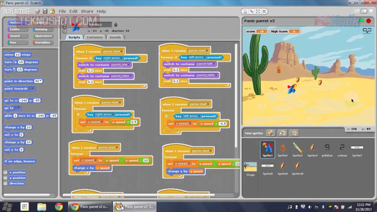  Membuat  Game  Flash Dengan Aplikasi  Scratch Tutorial by 