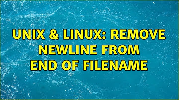 Unix & Linux: Remove Newline from end of Filename (2 Solutions!!)