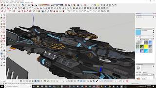 Google Sketchup SpaceShip - Capital Ship Remodel Part 2