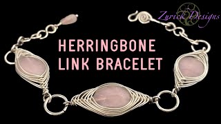 Wire Wrapping Tutorial- Super Cute Herringbone Link Bracelet
