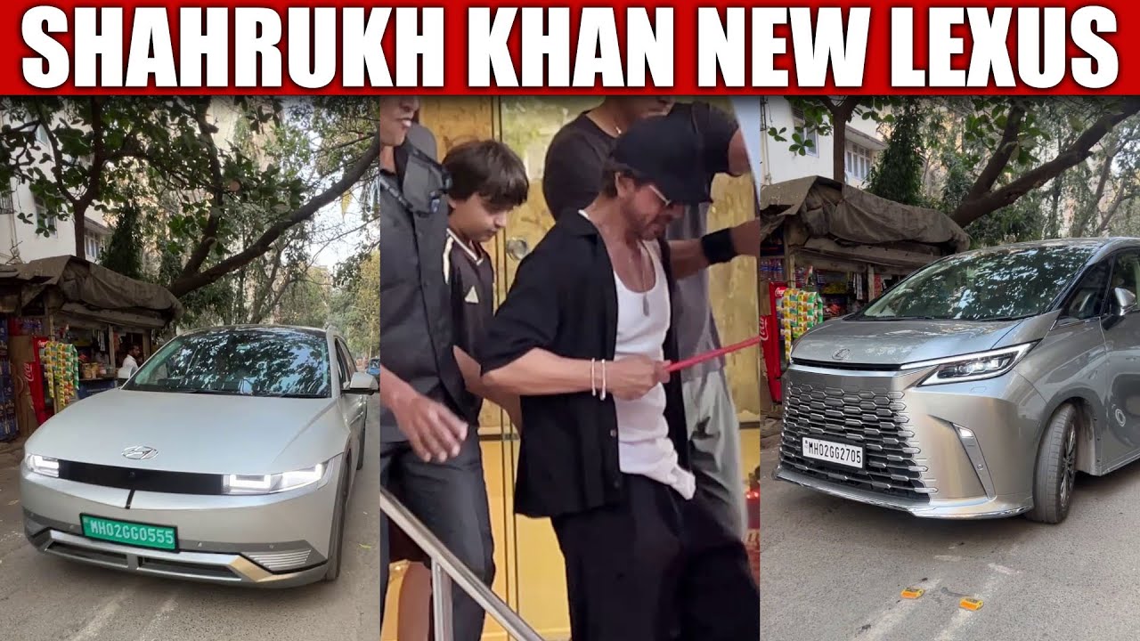 Shahrukh Khan Spotted in New Lexus LM 350h at Bandra With Abraham