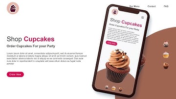 How To Make Landing Page Responsive | Cupcake Landing Page Responsive Design Using HTML CSS & JS