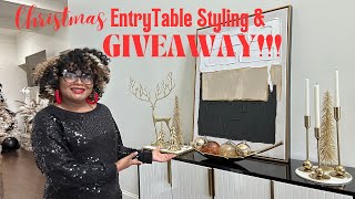 Christmas Entry Table Styling | HUGE GIVEAWAY!!! | Christmas Decorating Ideas | GIVEAWAY CLOSED!!!