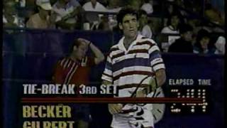 1987 US Open Boris Becker vs. Brad Gilbert highlights