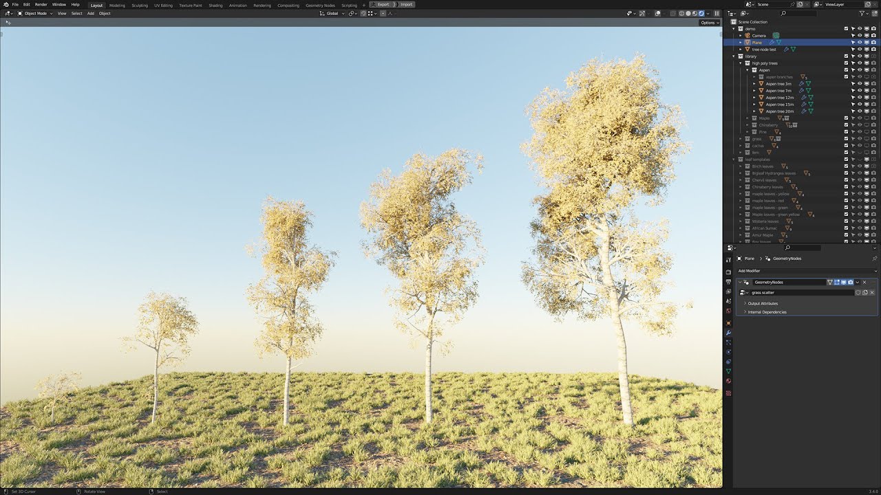 Tree node test 1 - Aspen tree - YouTube