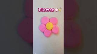 Flower making with clay 😍 | Clay flower making | #shorts #art #clay #crafts