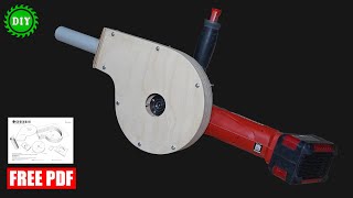 Air Blower Making - Angle grinder blower